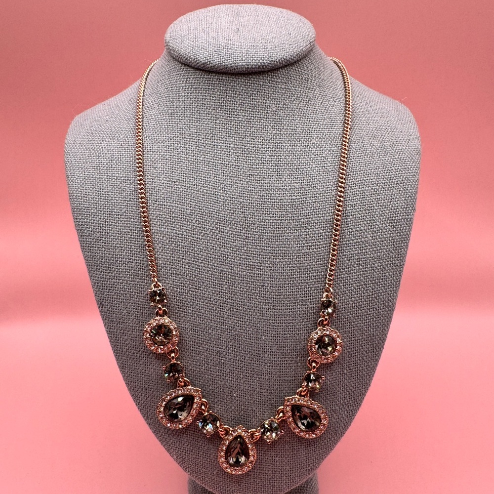 Givenchy Faux Rose Gold and Grey Diamond bracelet and necklace